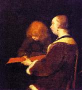 Gerard Ter Borch The Reading Lesson oil on canvas